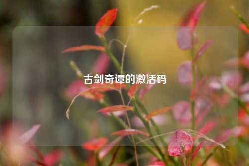 古剑奇谭的激活码