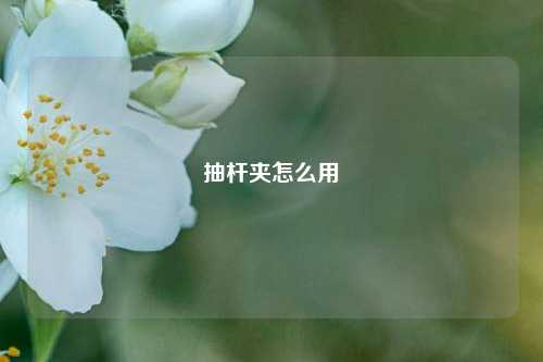 抽杆夹怎么用