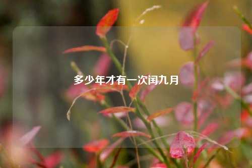 多少年才有一次闰九月