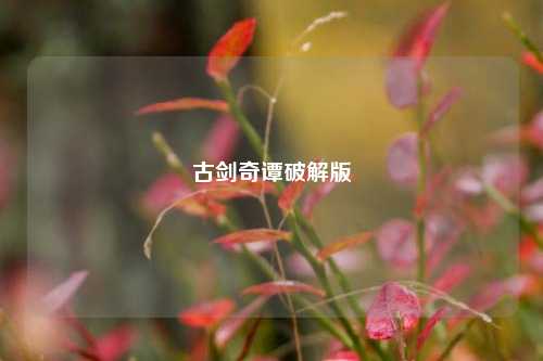 古剑奇谭破解版